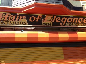Hair of Elegance sign and mural